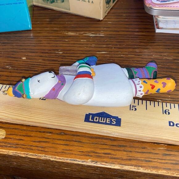 Department 56 Polar Bear Ornament Winter Warm Up Collection Popsicle Funky Socks - Picture 6 of 10